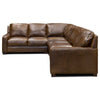 York Top Grain Italian Leather 89&quot; Sofa &amp; Chair in Chestnut