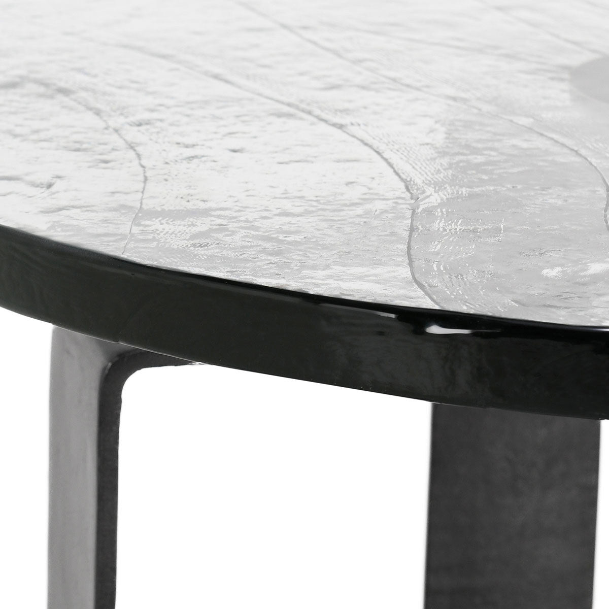 Textured Artisanal Glass Coffee Table 28"