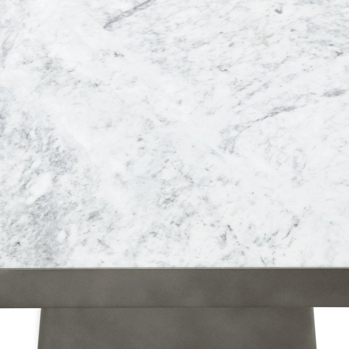 Marble Top Architectural Coffee Table 31" Slate Gray