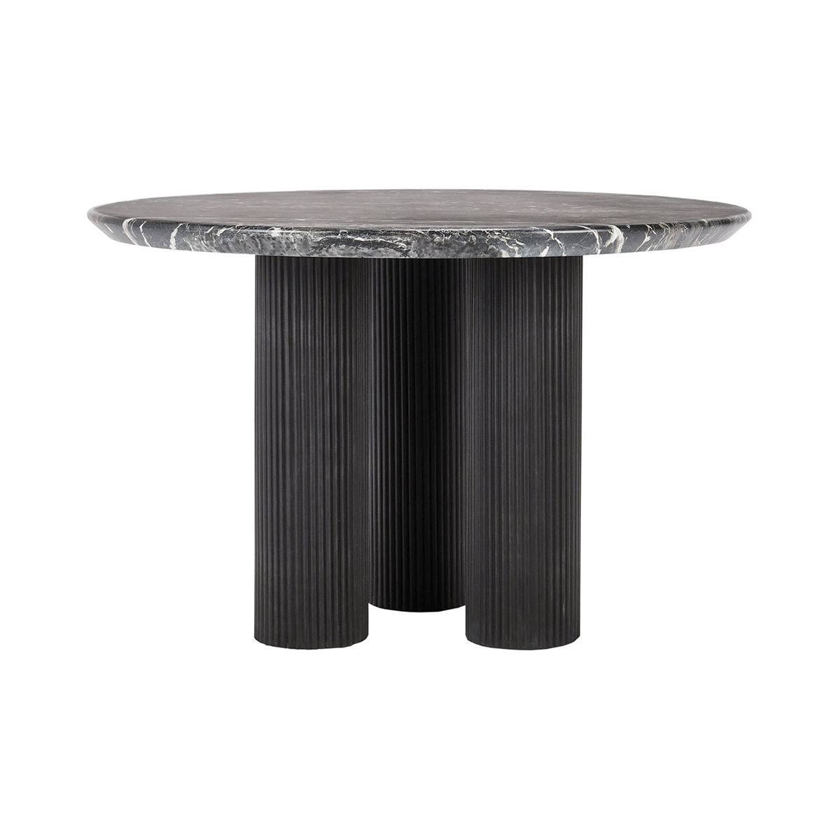 Adrian 47" Round Black Dining Table