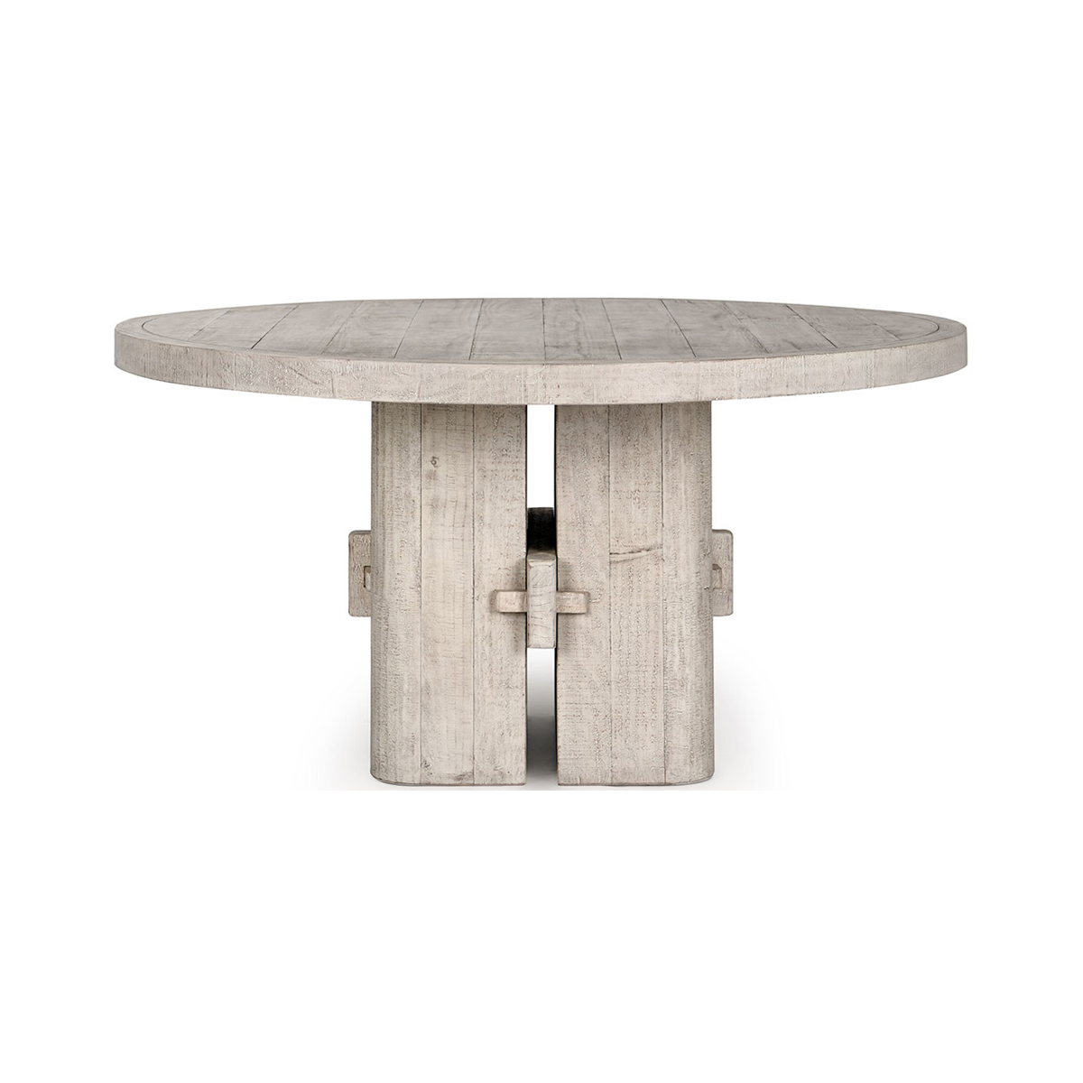 Rosemount Reclaimed Pine 60" Round Dining Table White Wash