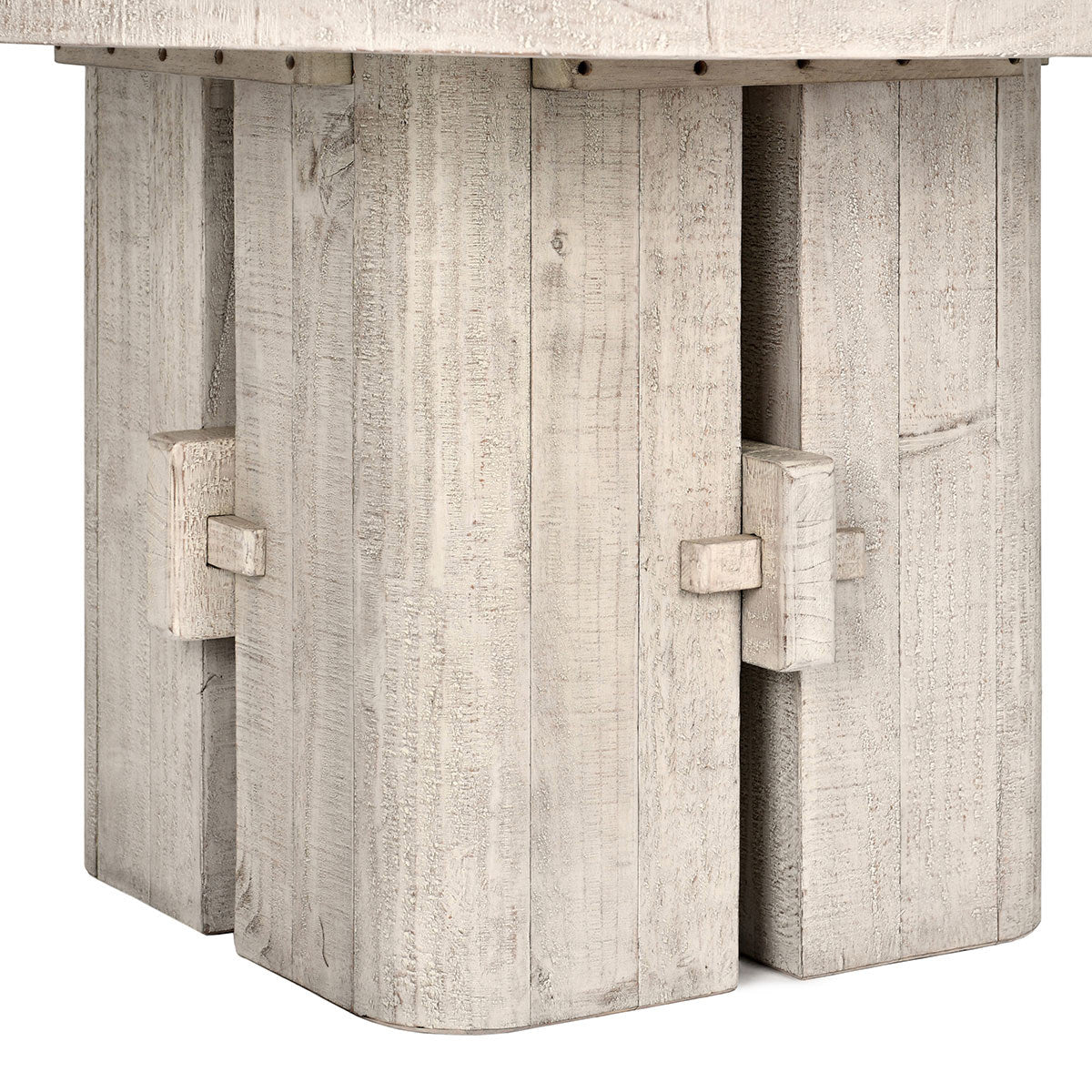 Rosemount Reclaimed Pine 60" Round Dining Table White Wash