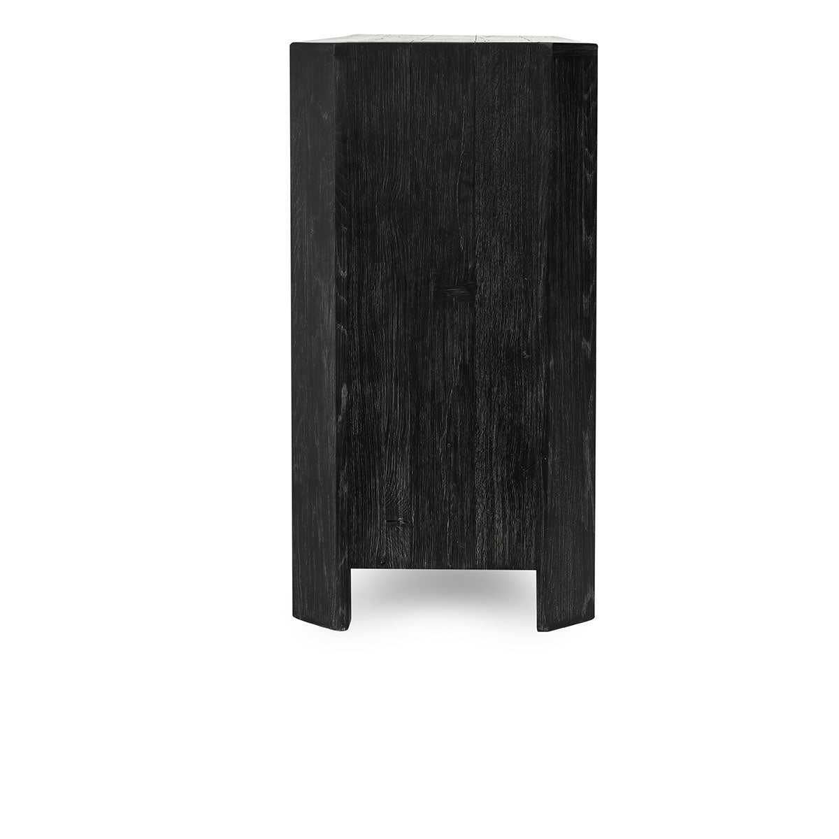 Aged Black Reclaimed Oak 4-Door Cabinet 84"