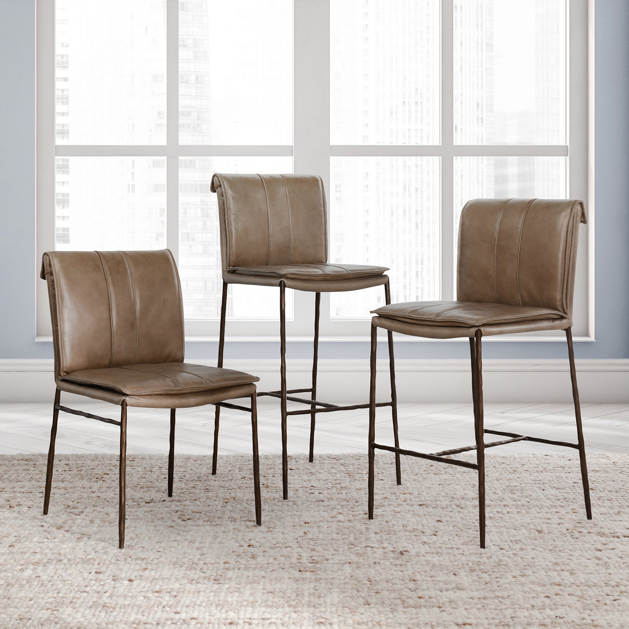 Mayer Adobetan 26" Leather Counter Stool