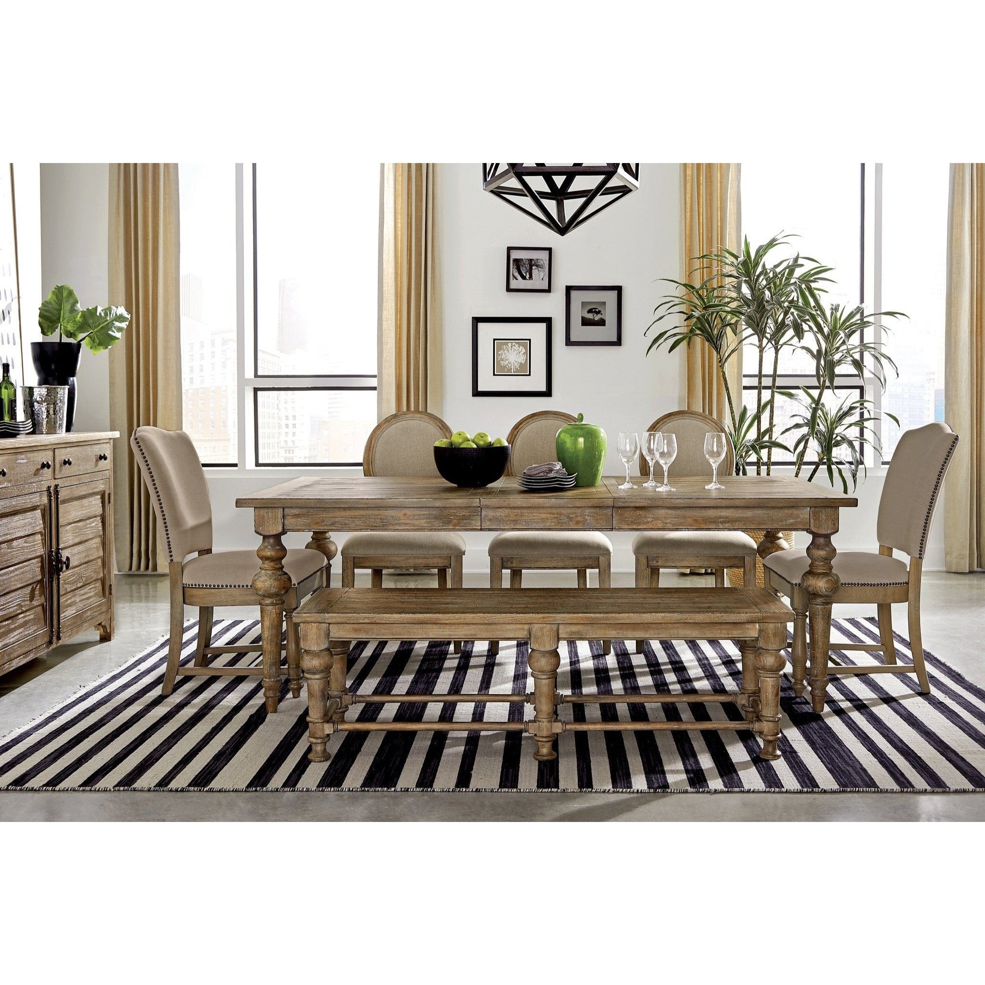 Flagstaff Extension 7-Pc Dining Set Extendable (66-84")