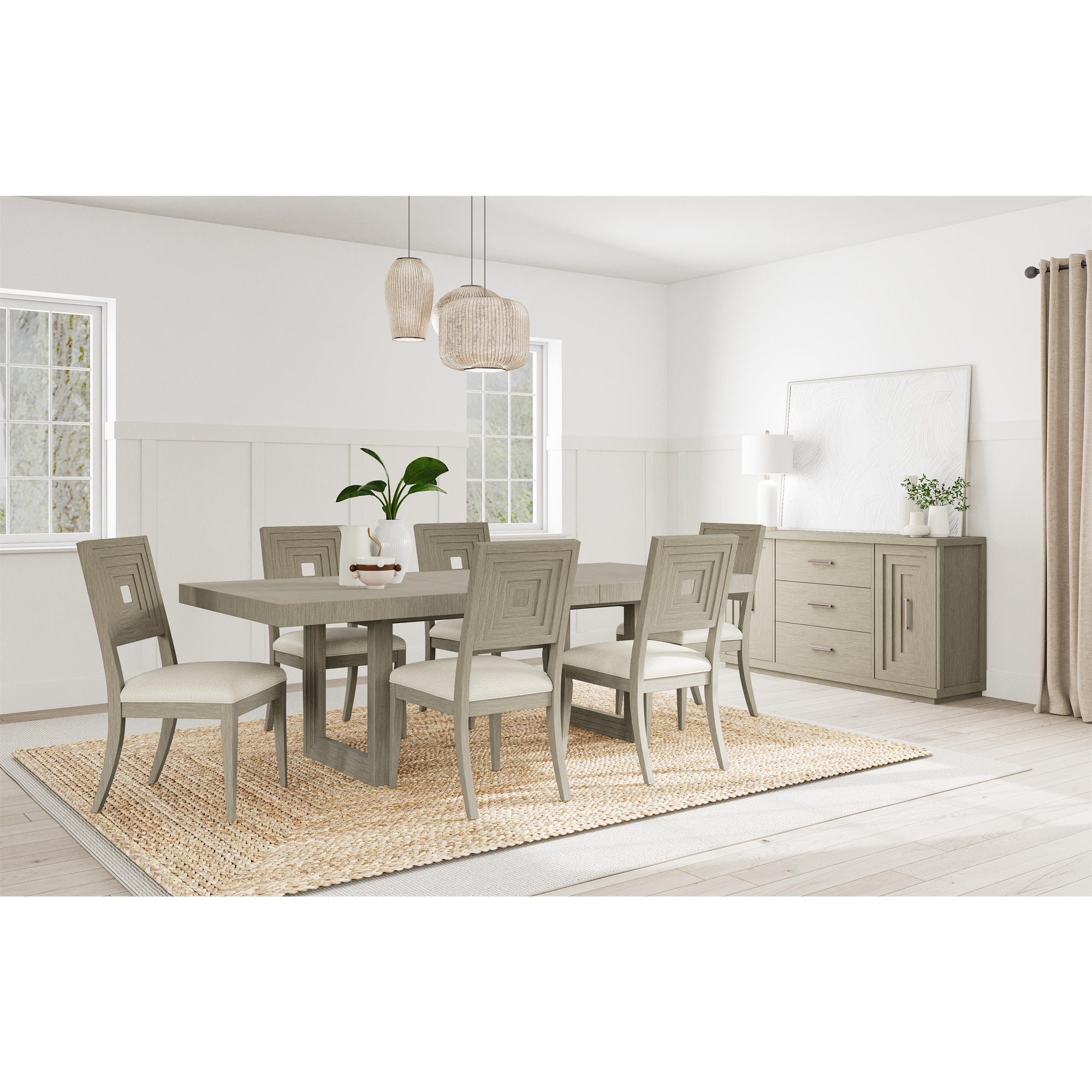 Stepstone Mist 7-Pc Dining Set Extendable (74-92")