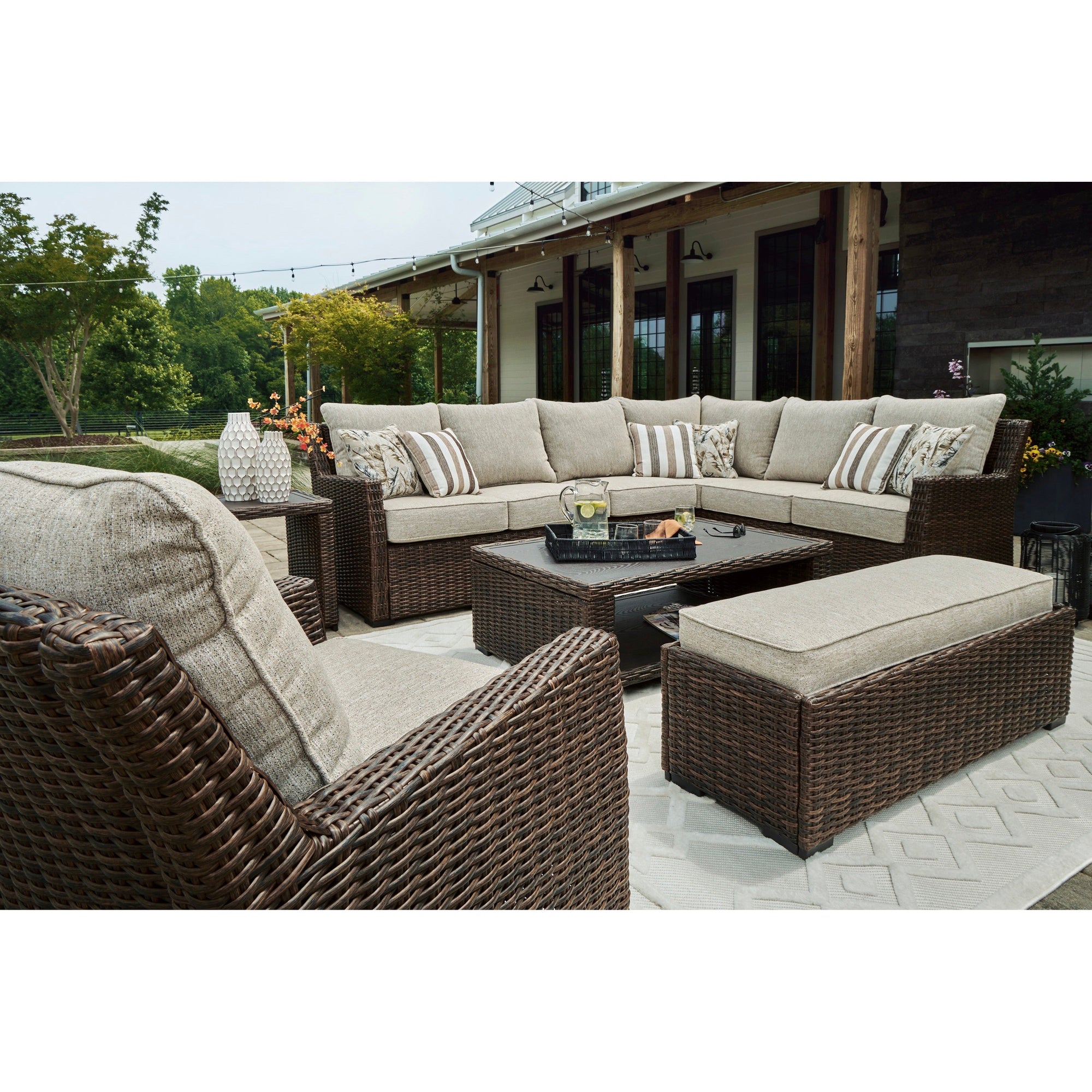 Sausalito Outdoor Comfy Banquette Seating Set