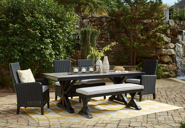 Fire Island Black 7-Pc Dining Set