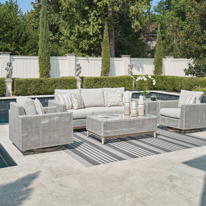 St Barts Open Weave Outdoor 4pc Seating Set