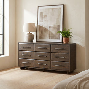 Modern Earth 72" 9-Drawer Dresser — view 1