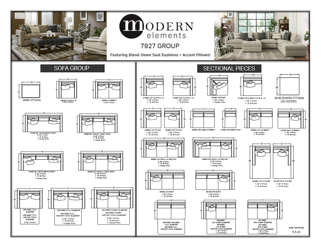 Craftmaster Modern Customizable Sectional