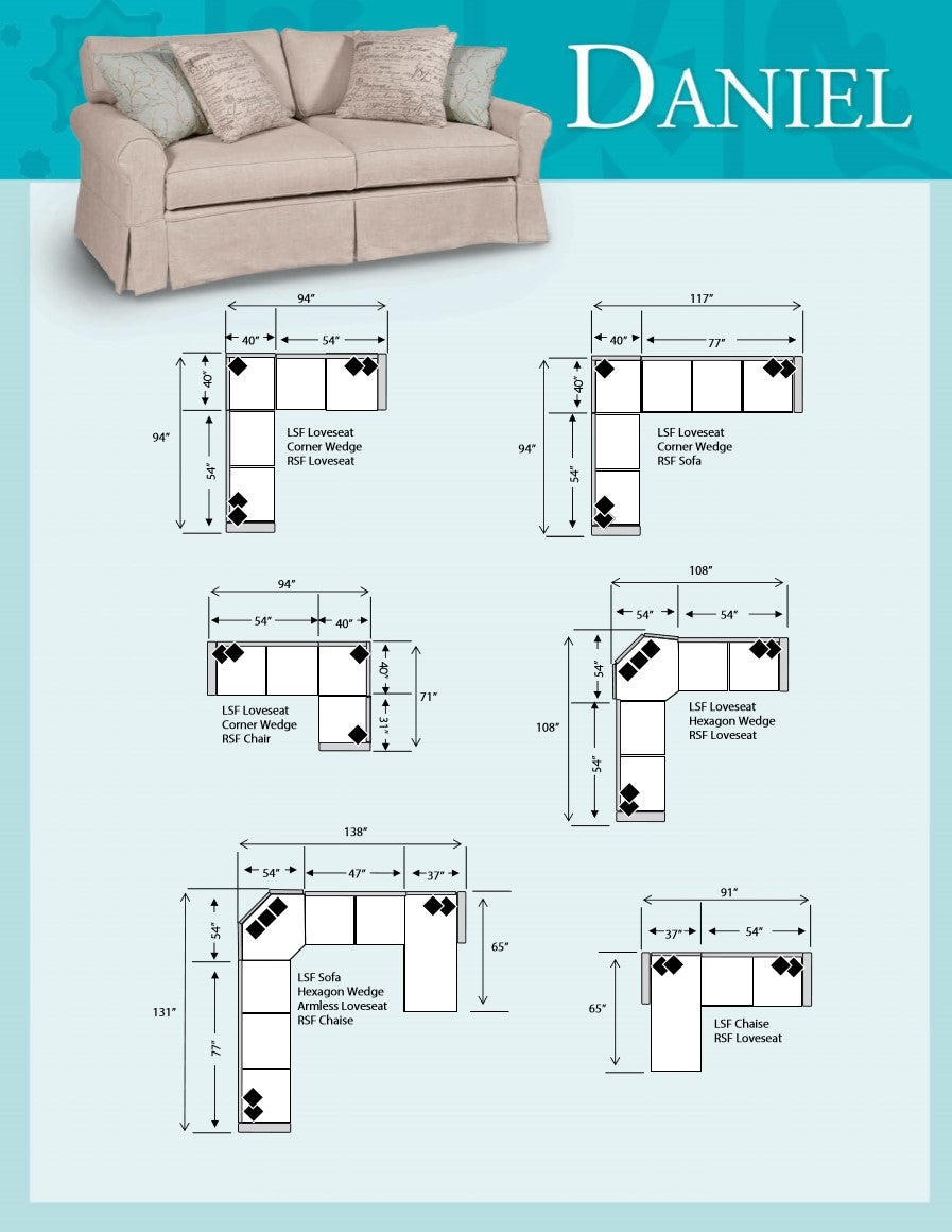 Four Seasons Customizable Daniel 3 Seat Sofa