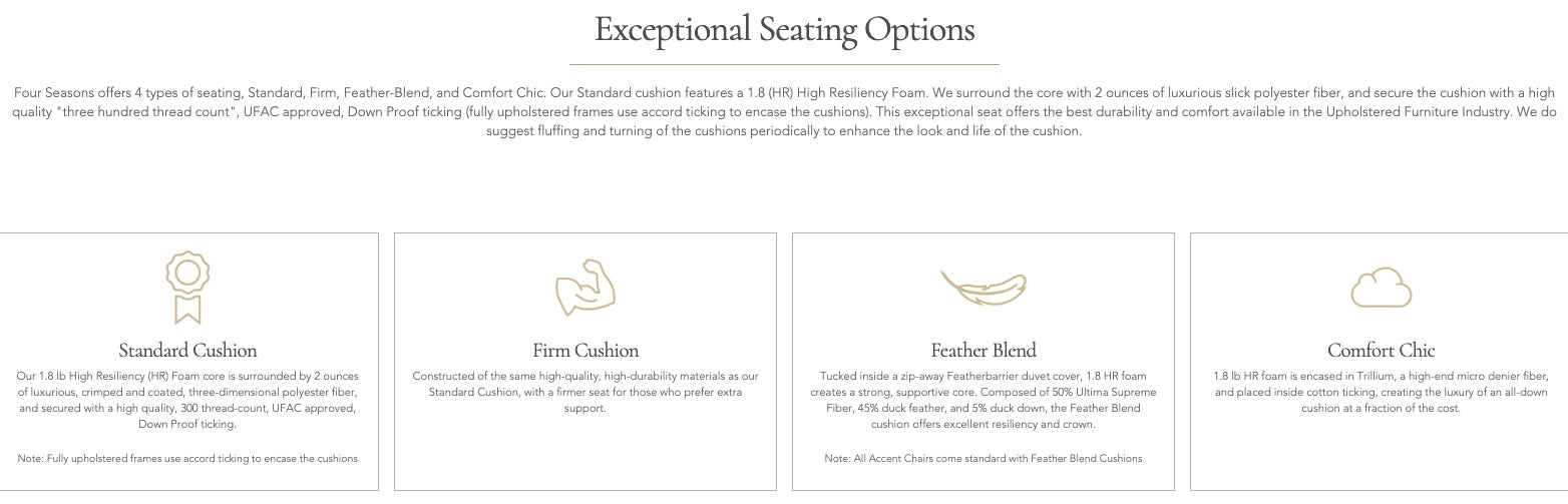 Four Seasons Customizable Daniel 3 Seat Sofa