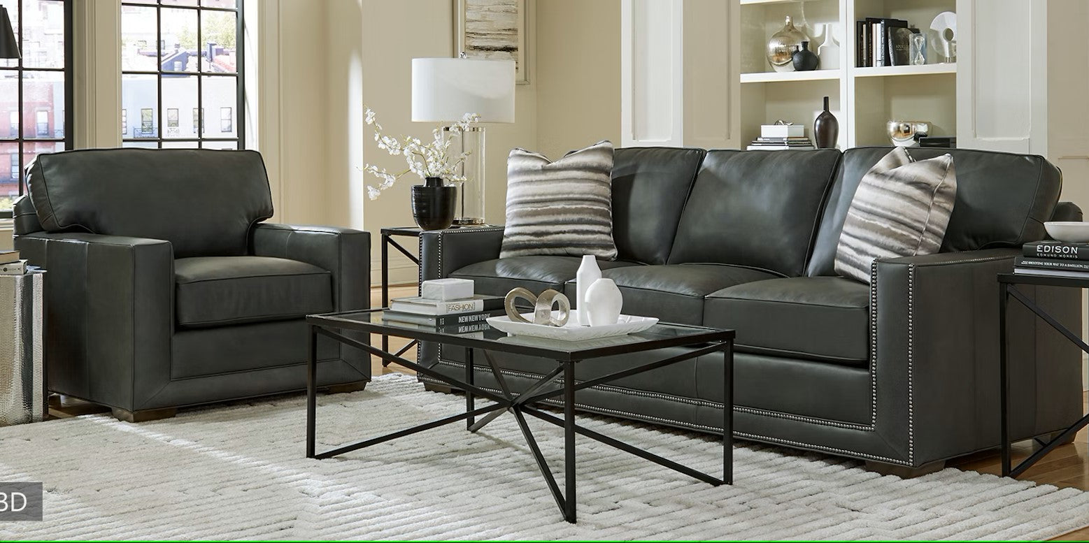 Craftmaster Customizable Leather L-9 Sectional