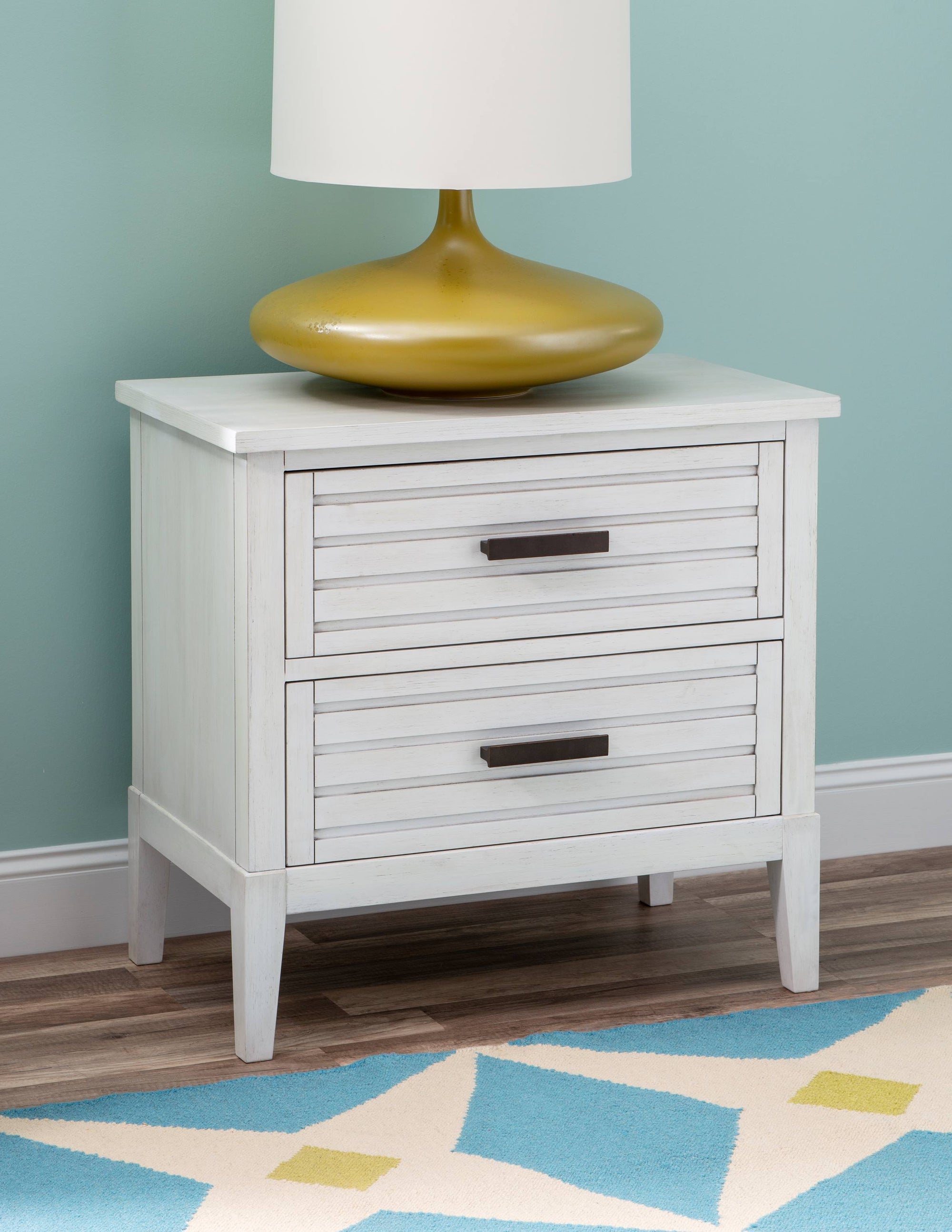 Coastal White King Upholstered Bed