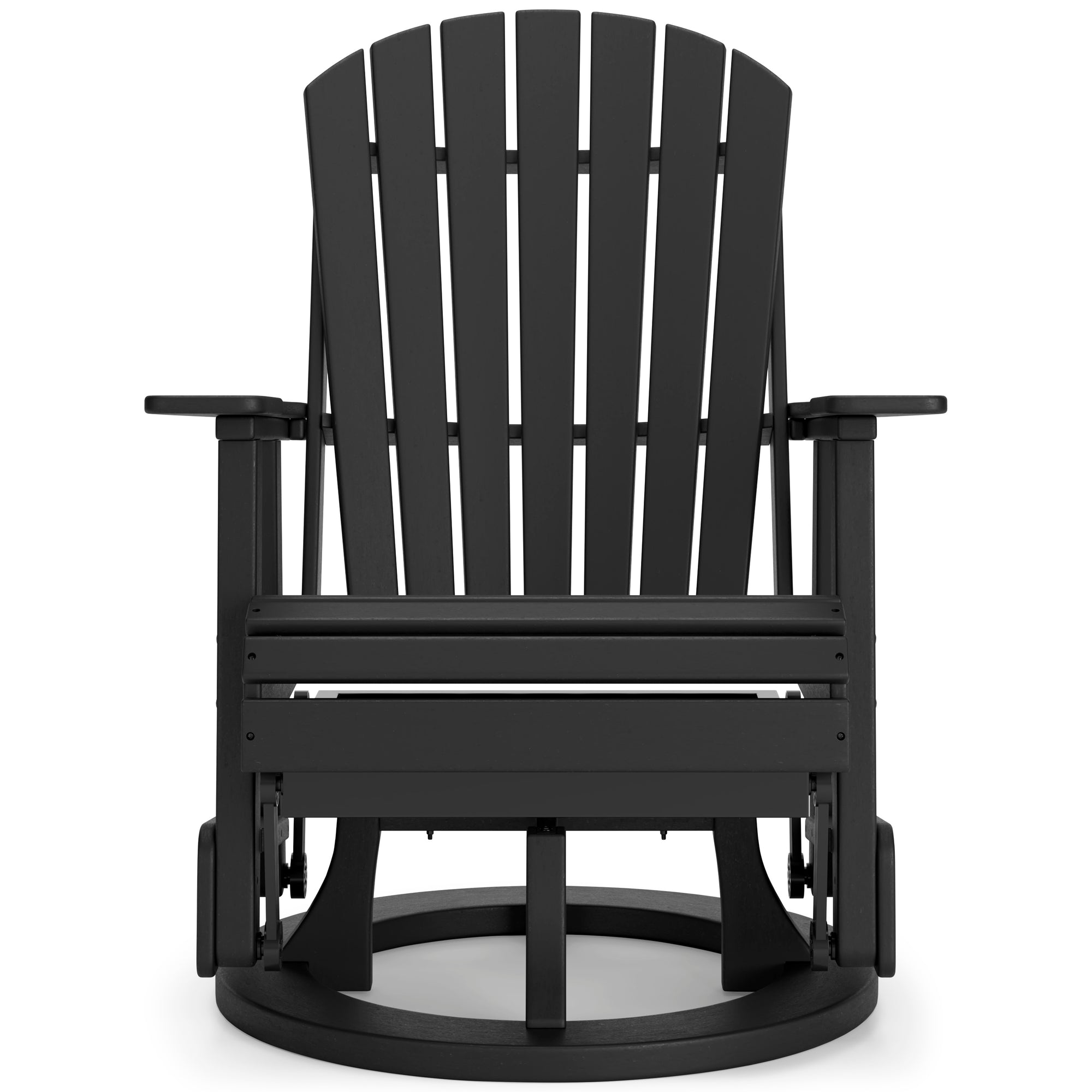 Poly Black Outdoor Swivel Glider Chair