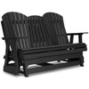 Poly Black Outdoor 67&quot; Swivel Glider Loveseat