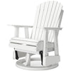 Poly White Outdoor Swivel Glider Chairs