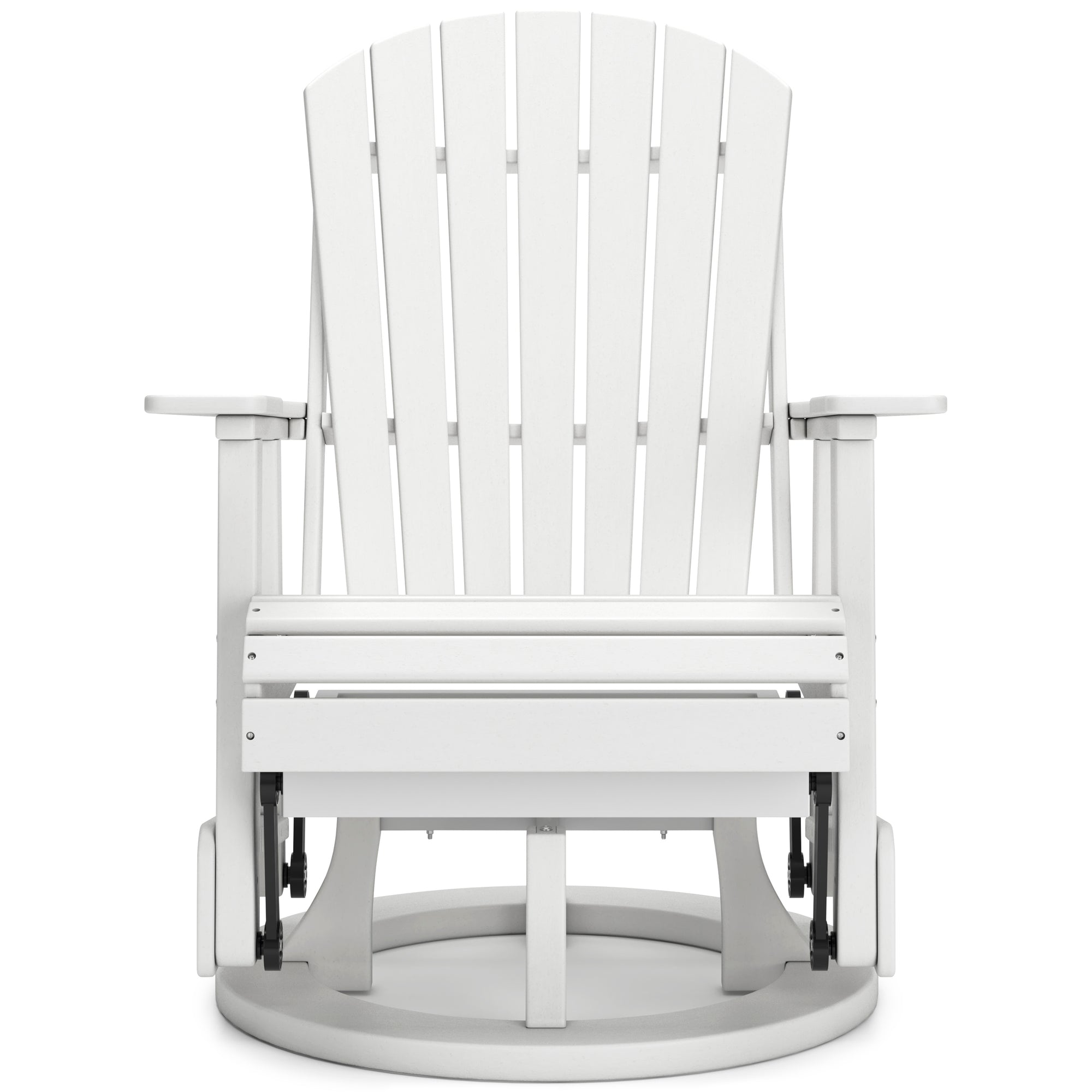Poly White Outdoor Swivel Glider Chairs