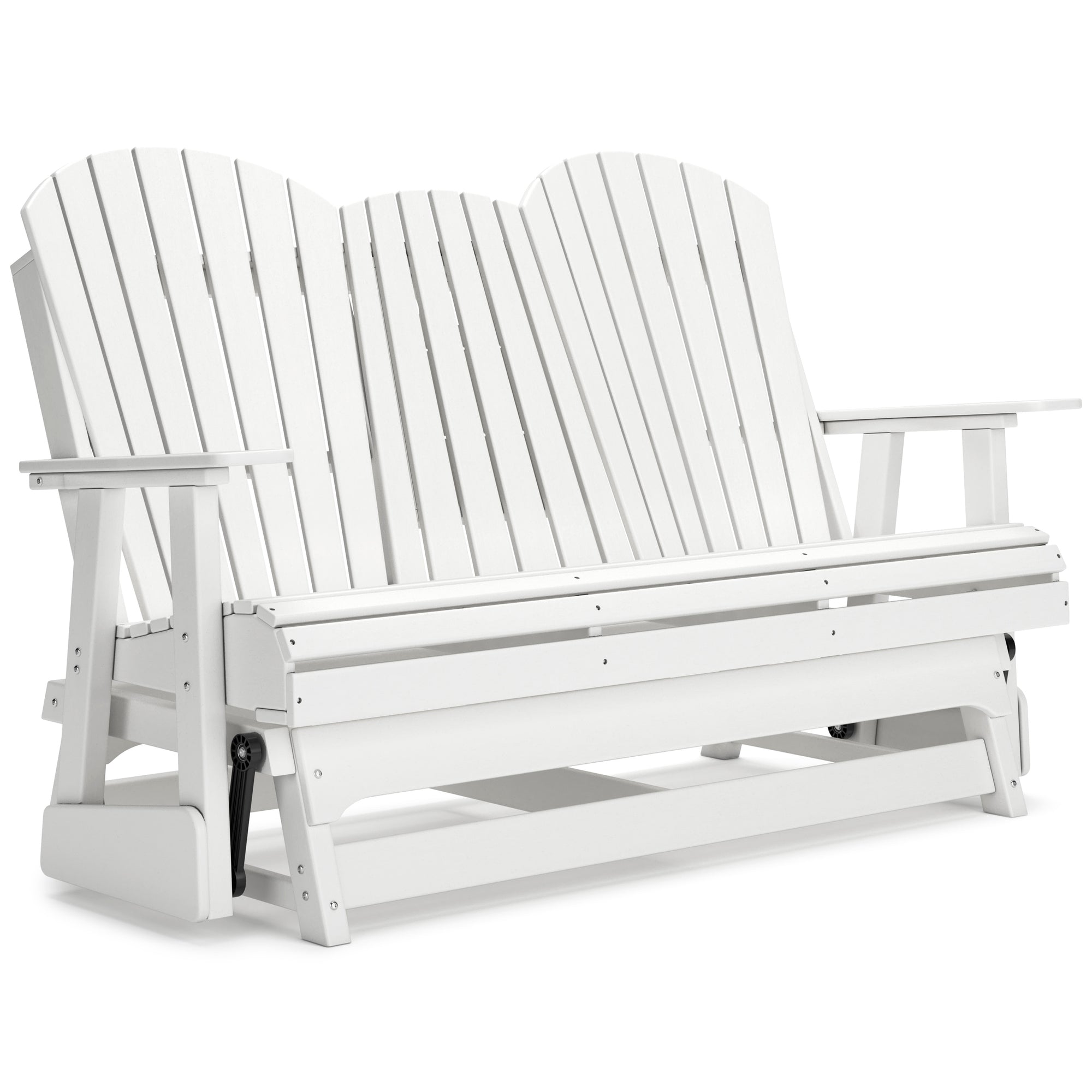 Poly White Outdoor 67" Swivel Glider Loveseat