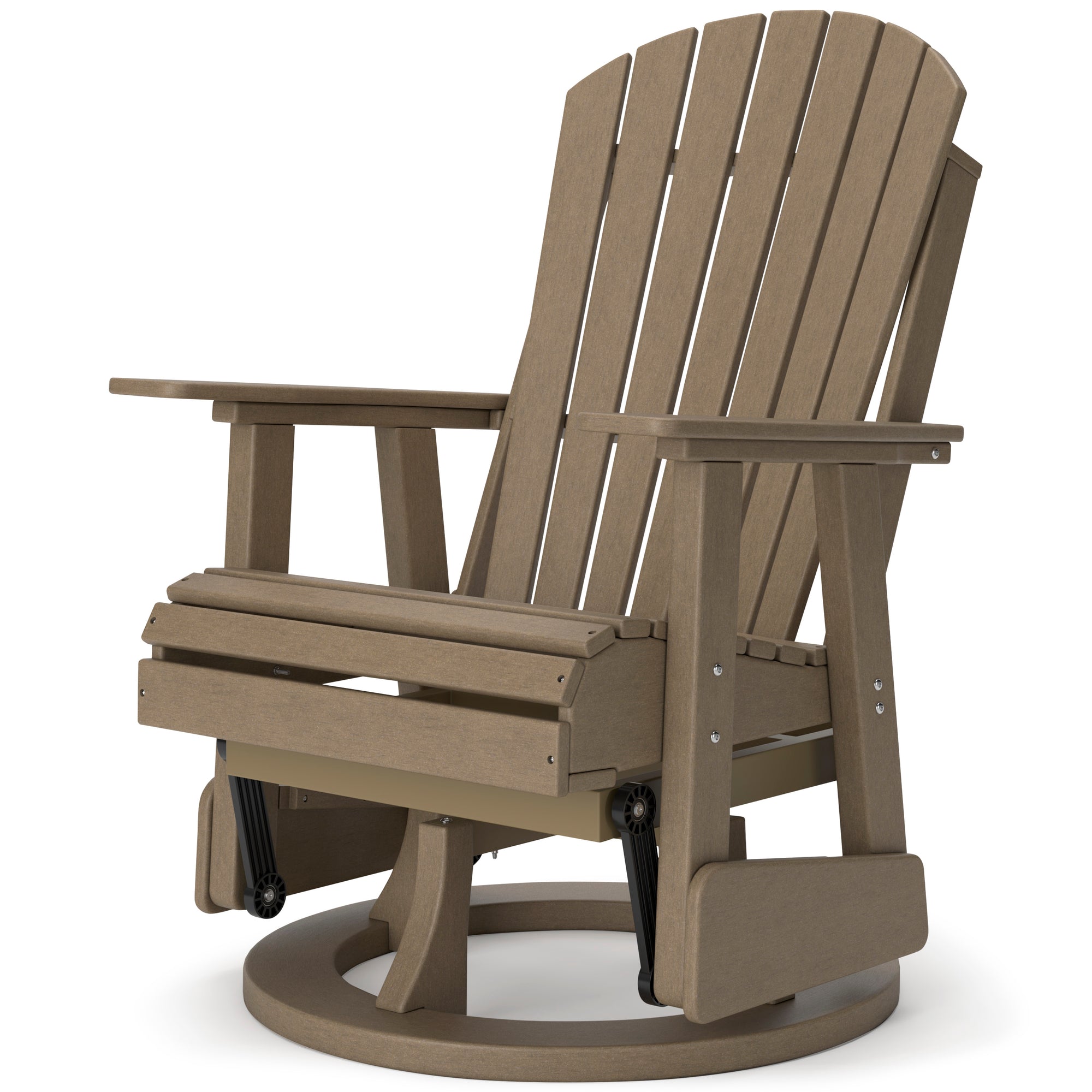 Poly Driftwood Outdoor Swivel Glider Chair