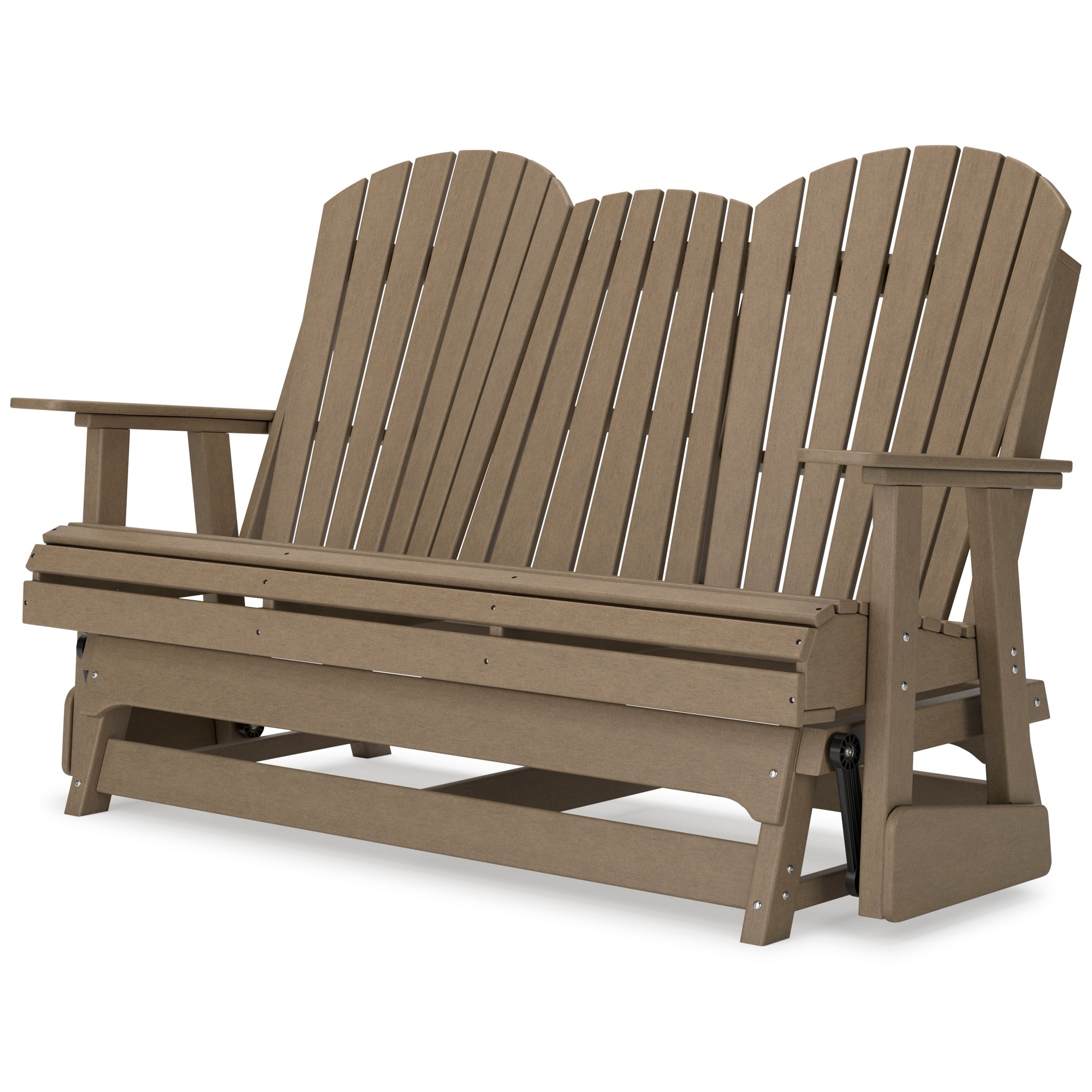 Poly Driftwood Outdoor 67" Swivel Glider Loveseat