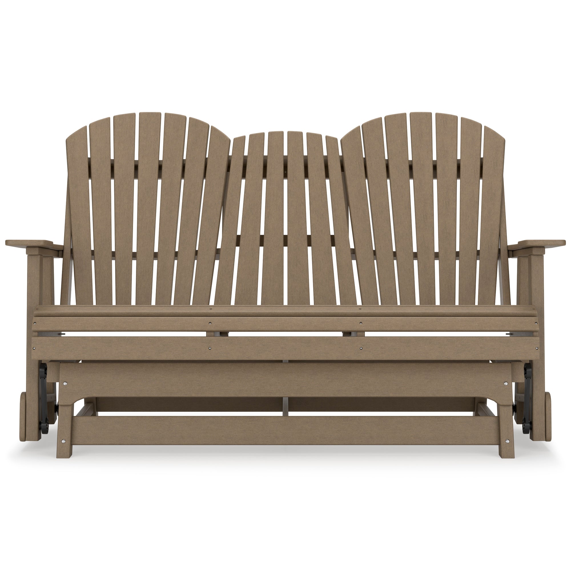 Poly Driftwood Outdoor 67" Swivel Glider Loveseat