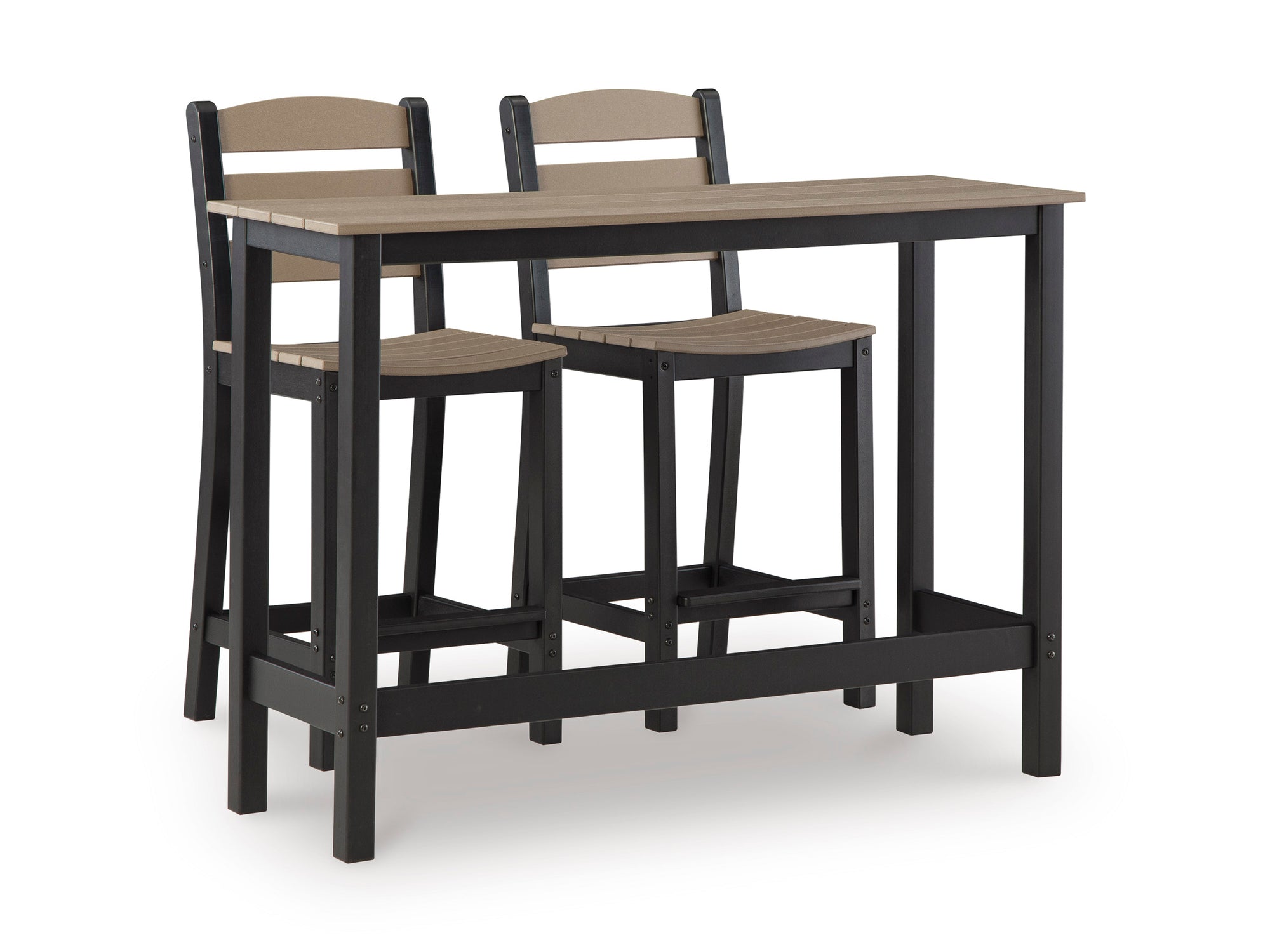 Poly Console 3-Pc Outdoor Bar Set (Counter Height Table +2 Stools)