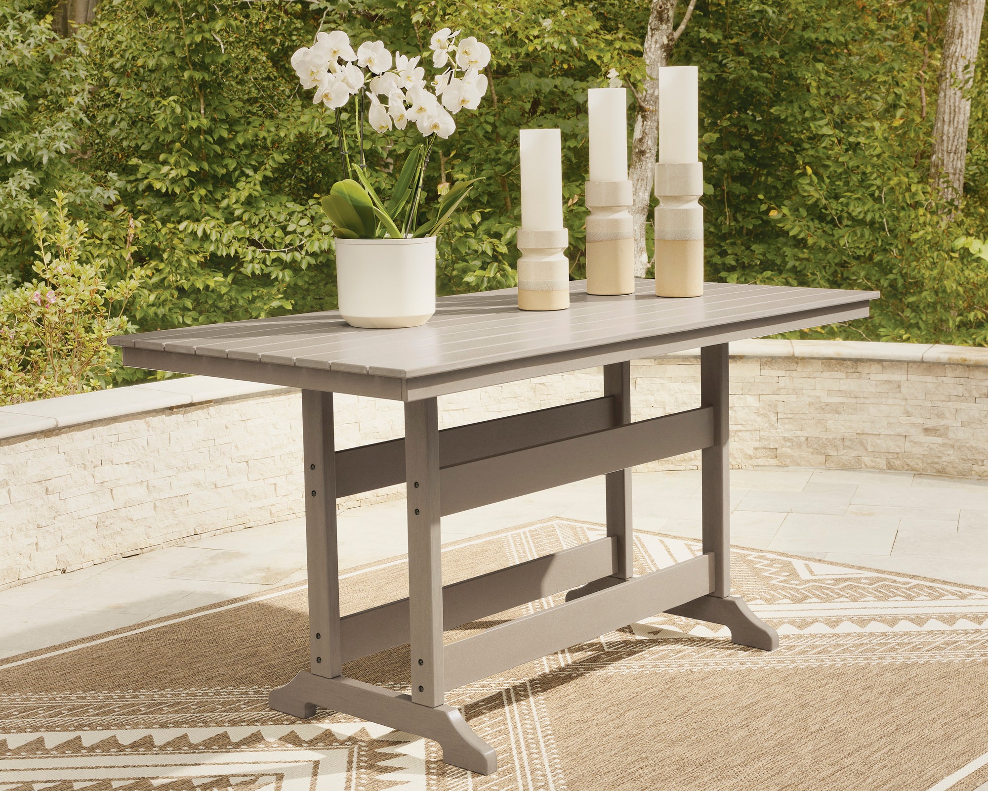 Poly Sand Outdoor 5-Pc Dining Set Counter Height 72"