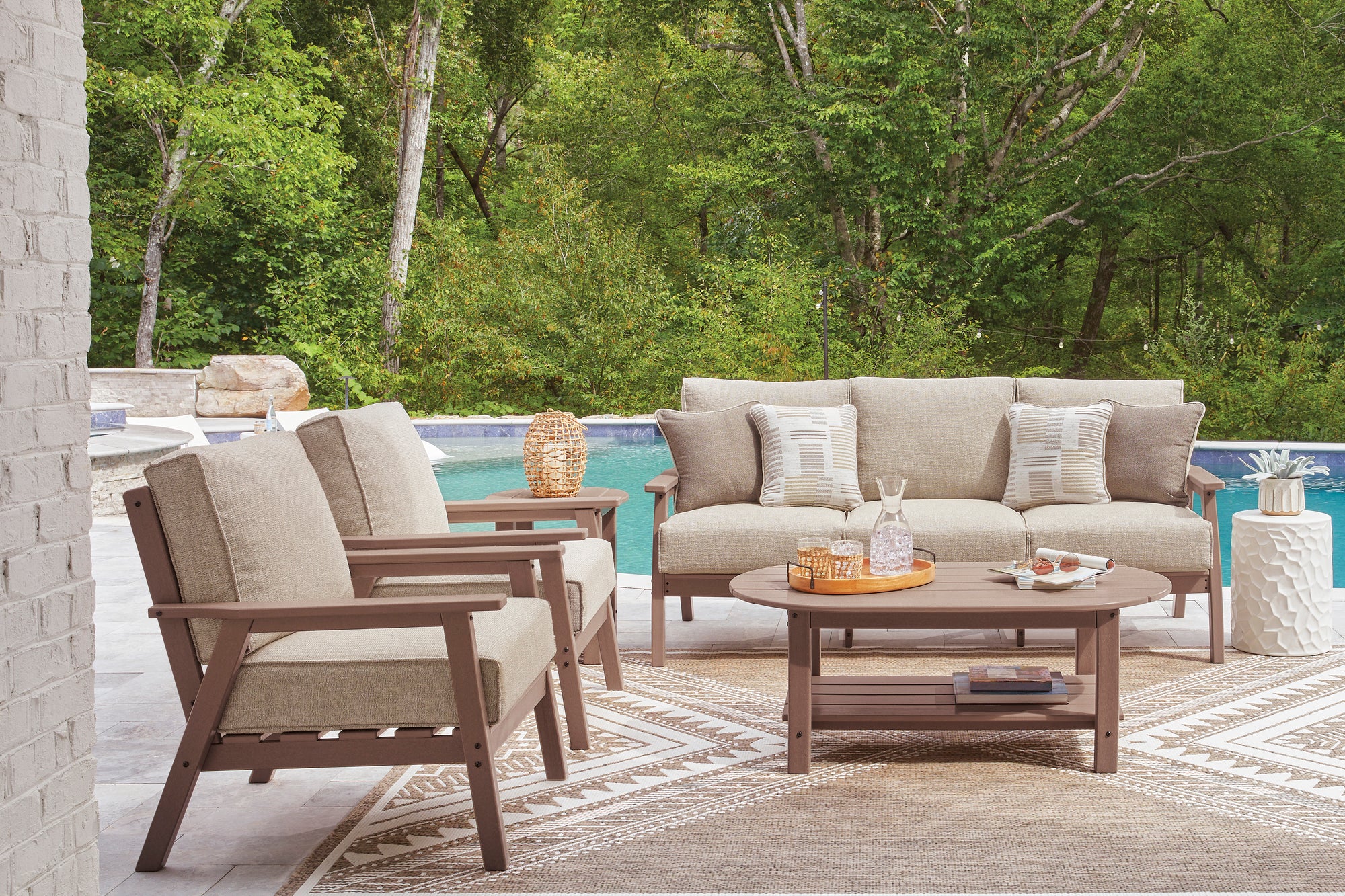 Poly Sand Outdoor Seating Set