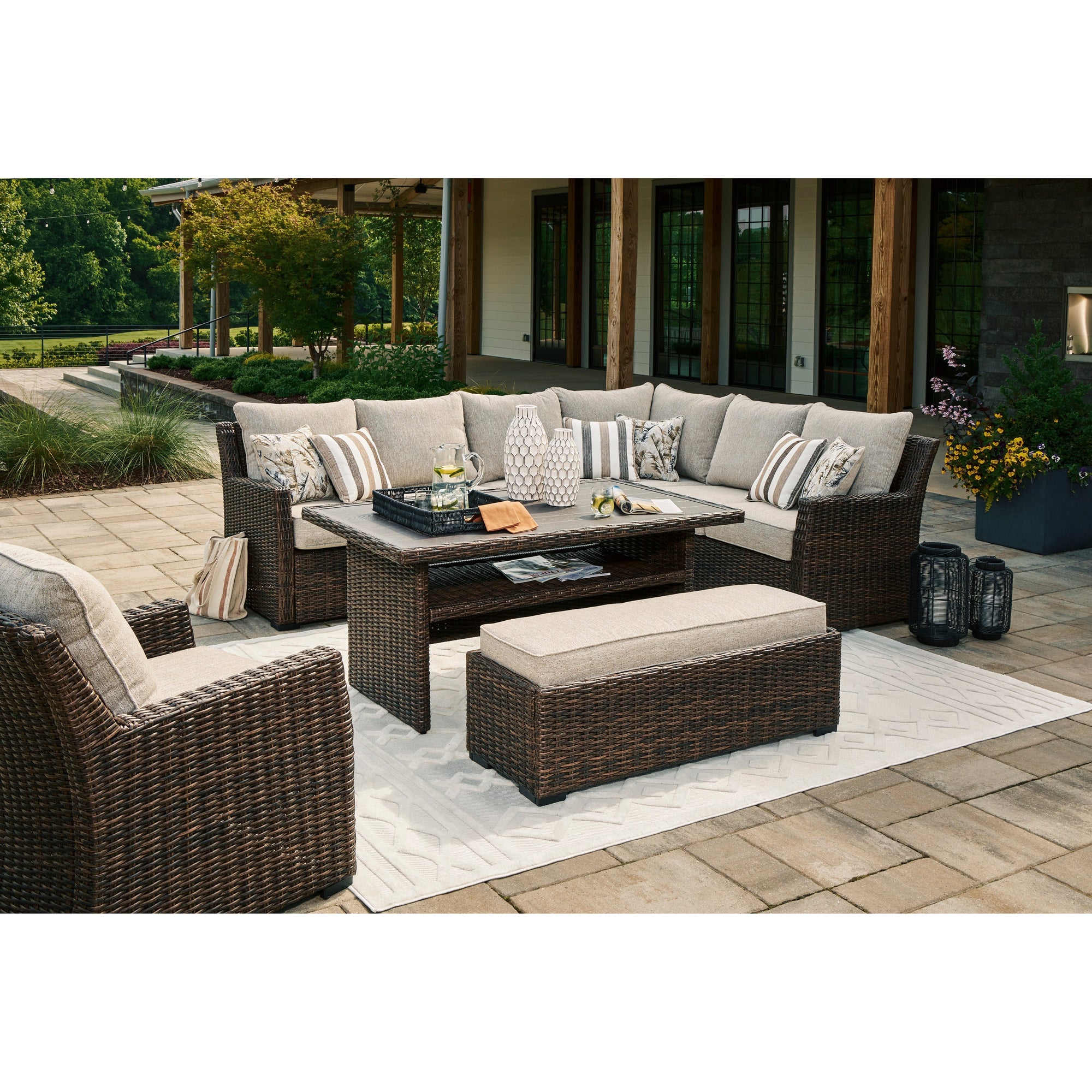 Sausalito Outdoor Comfy Banquette Seating Set