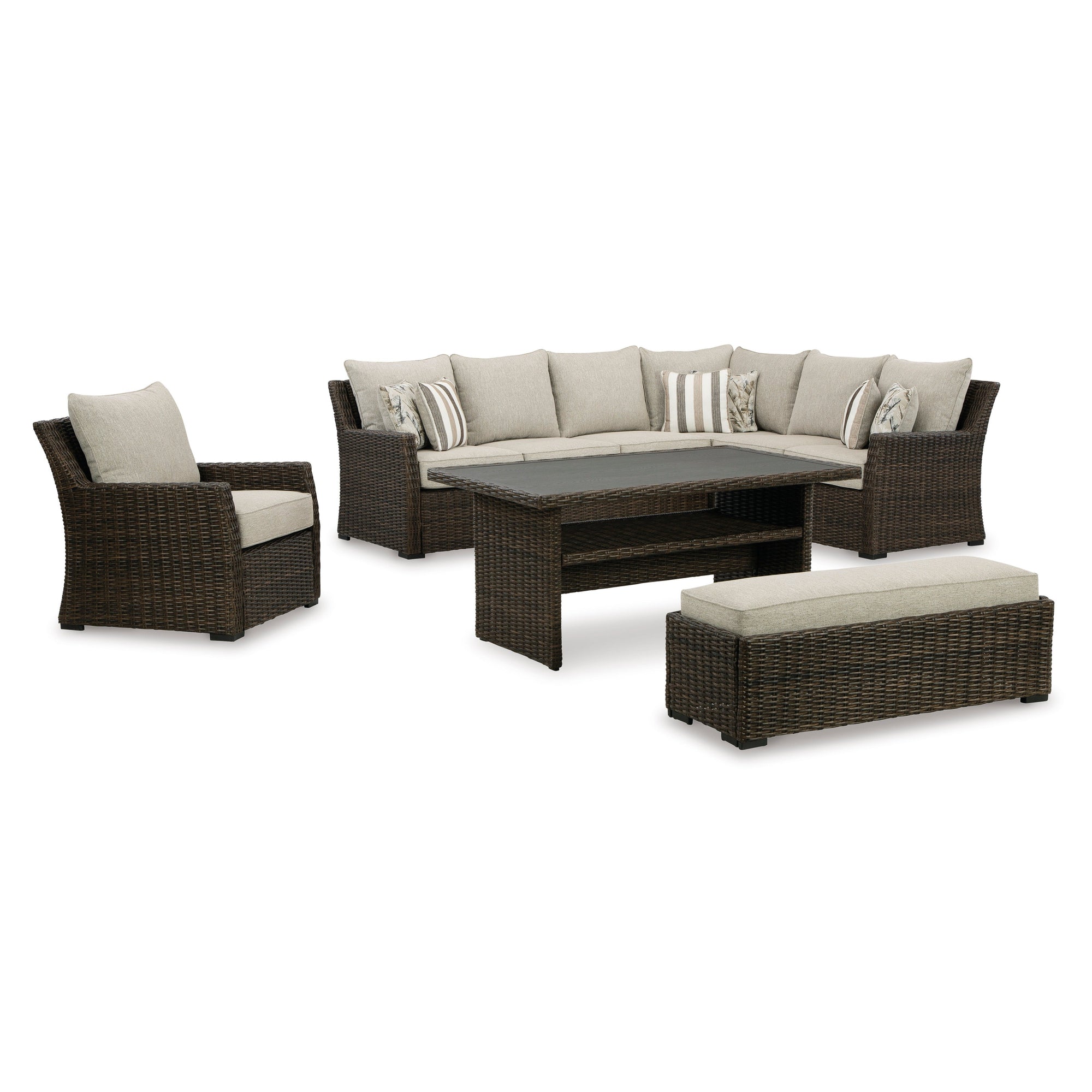 Sausalito Outdoor Comfy Banquette Seating Set