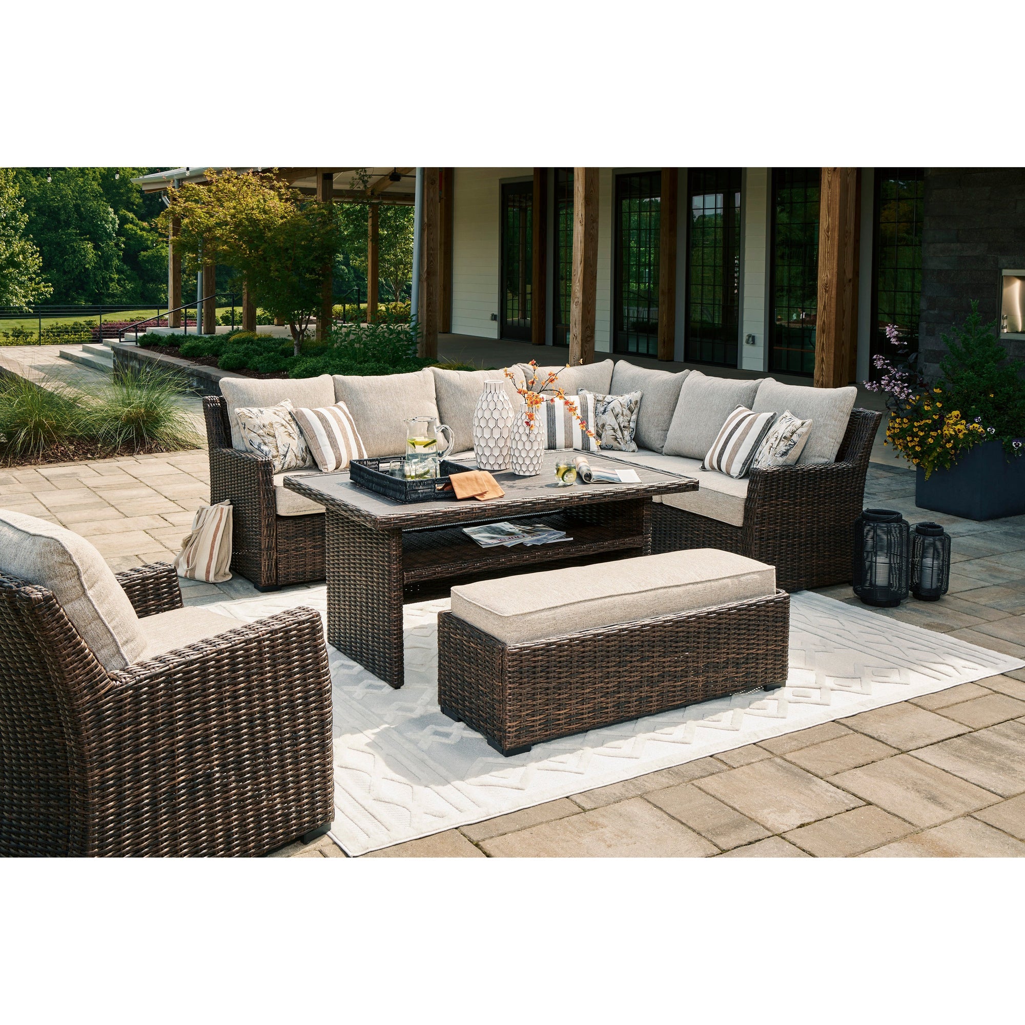 Sausalito Outdoor Comfy Banquette Seating Set