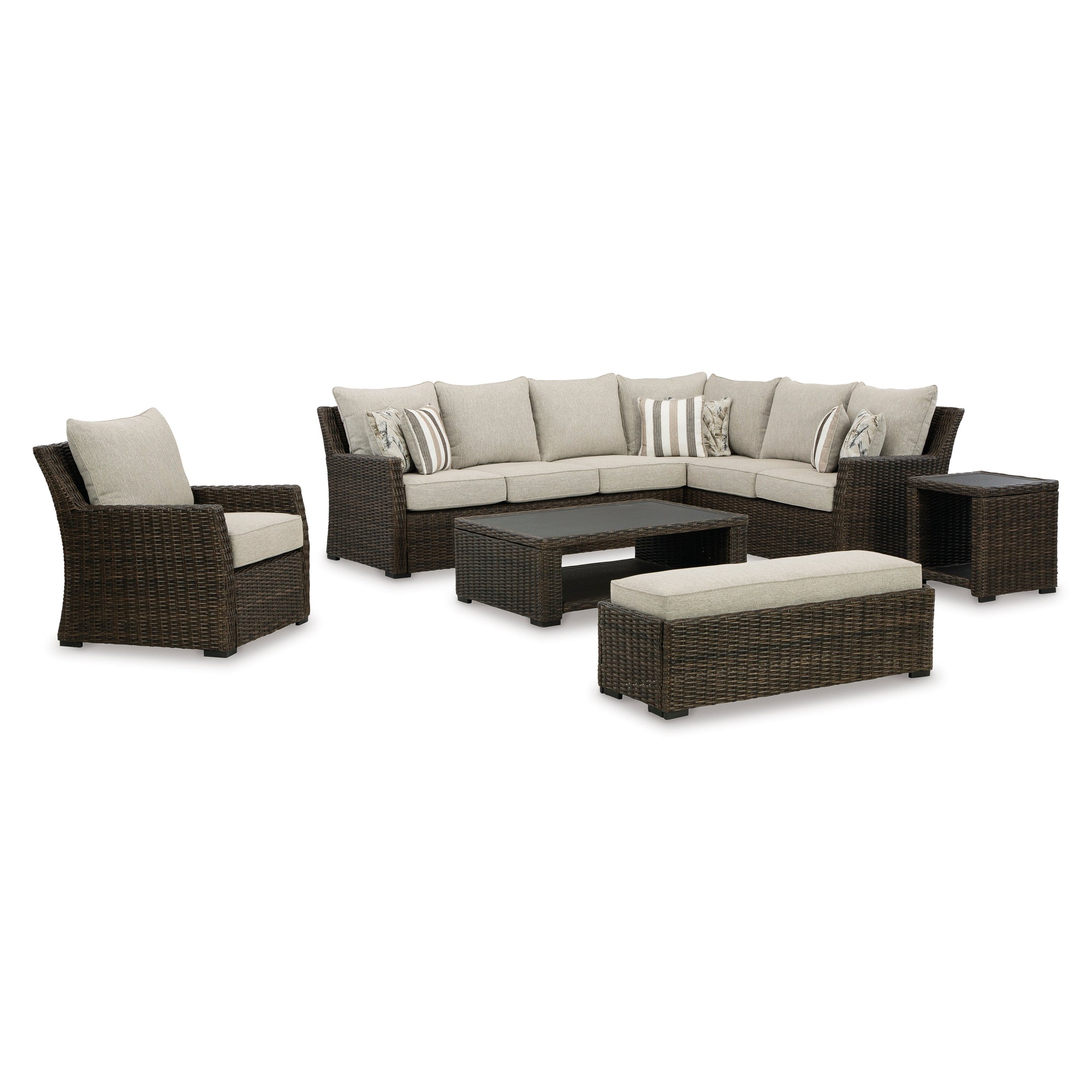 Sausalito Outdoor Comfy Banquette Seating Set