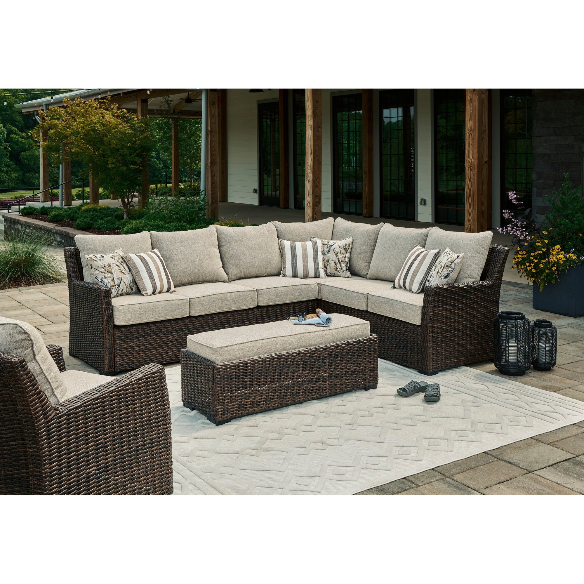 Sausalito Outdoor Comfy Banquette Seating Set
