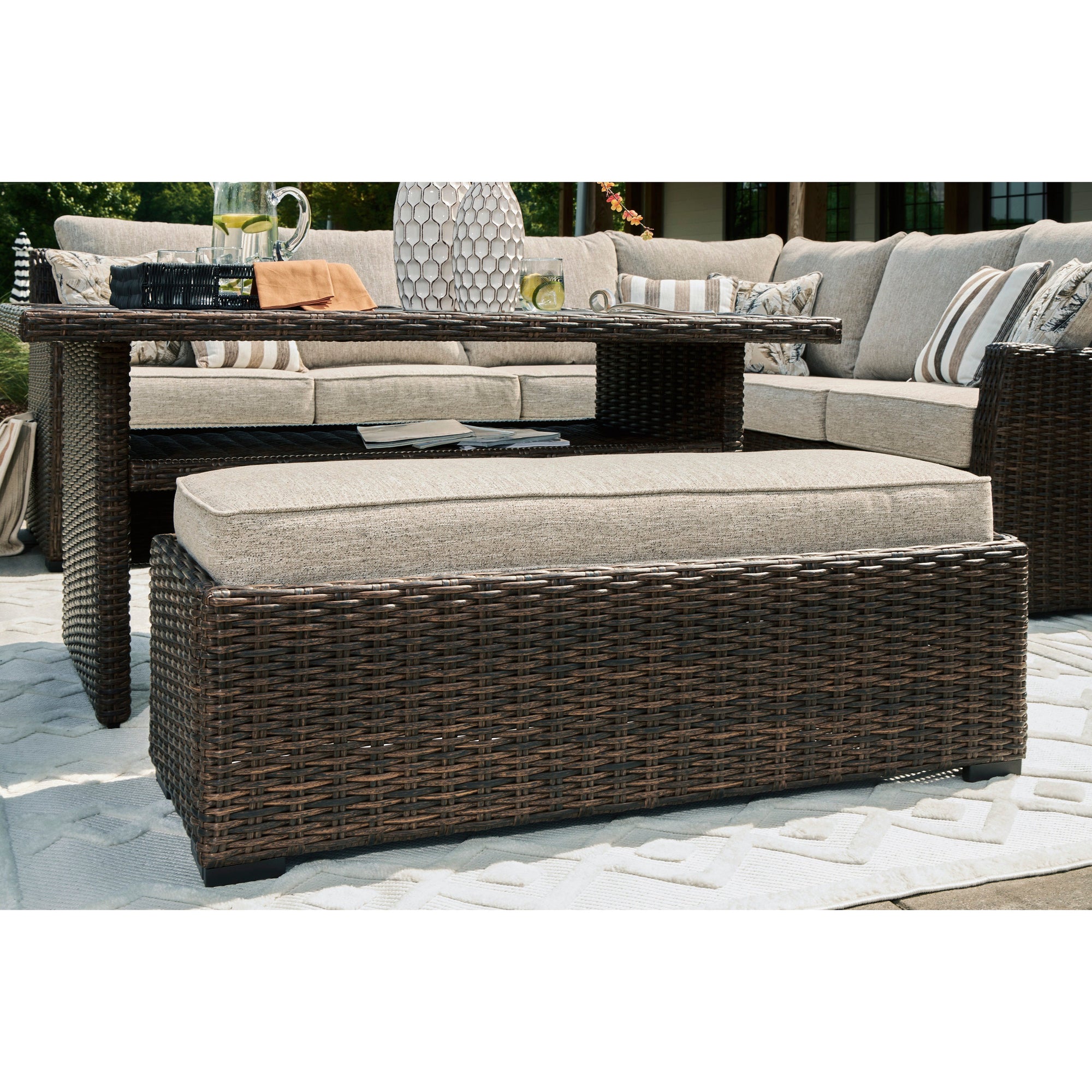 Sausalito Outdoor Comfy Banquette Seating Set