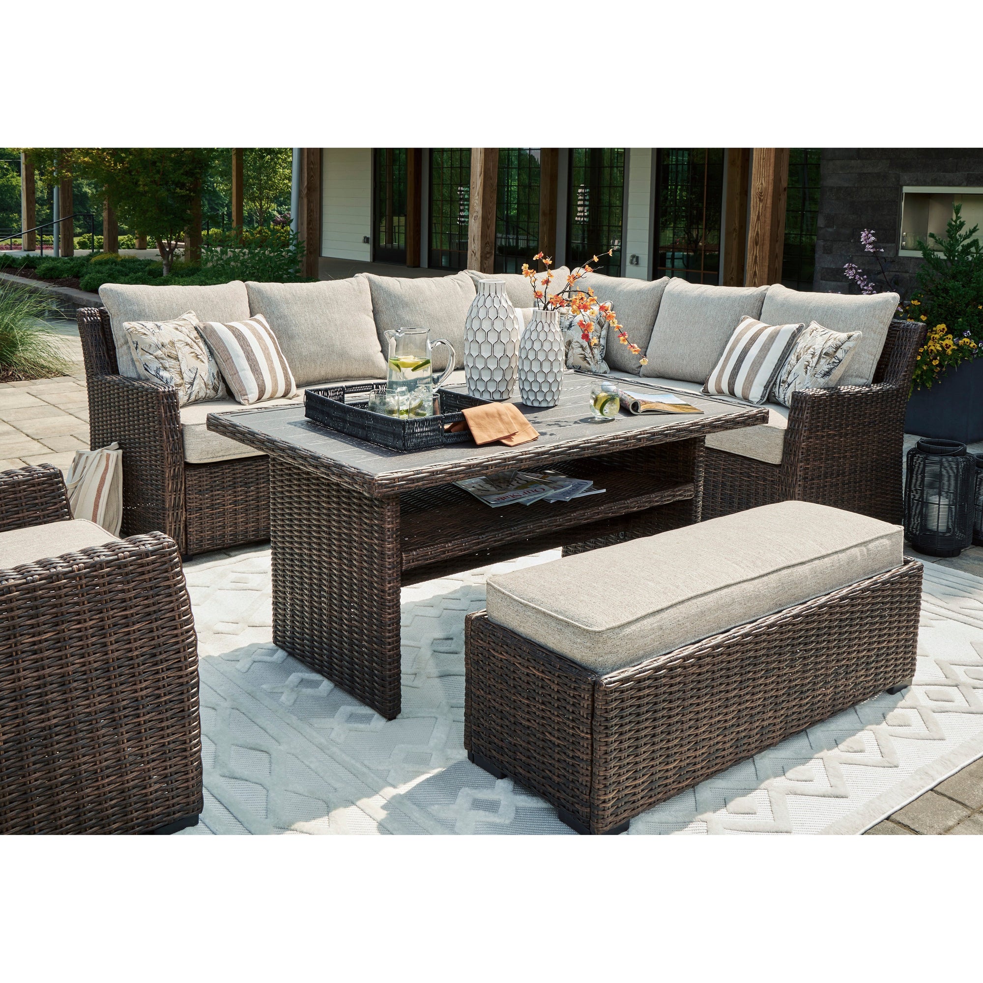 Sausalito Outdoor Comfy Banquette Seating Set