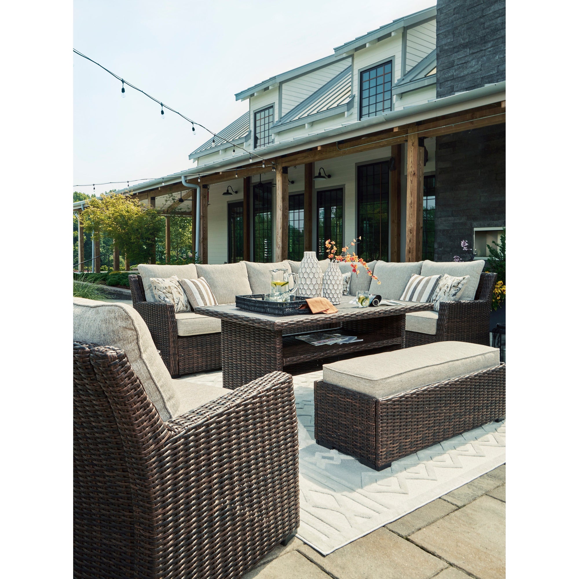 Sausalito Outdoor Comfy Banquette Seating Set