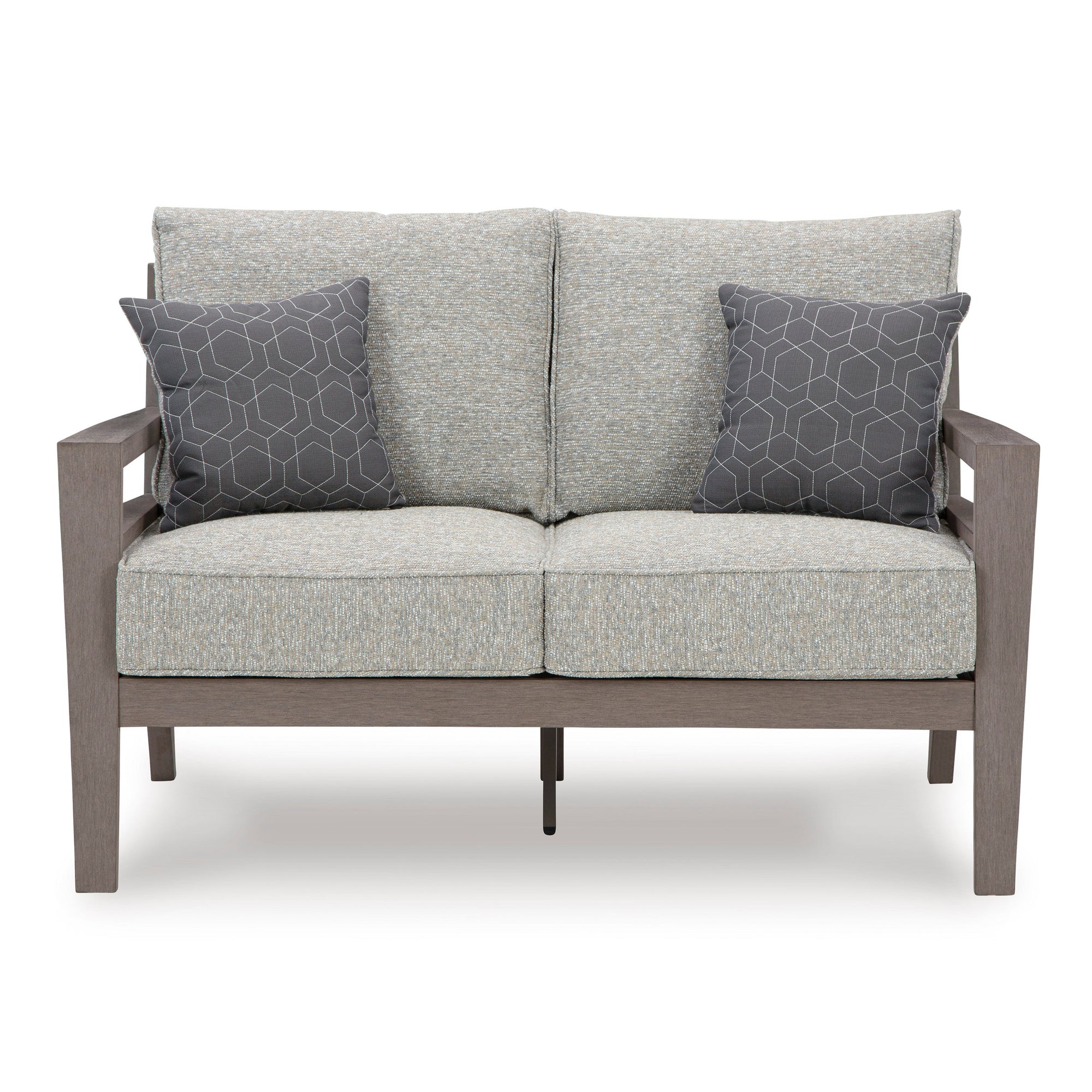 Poly Teak Taupe Outdoor Loveseat