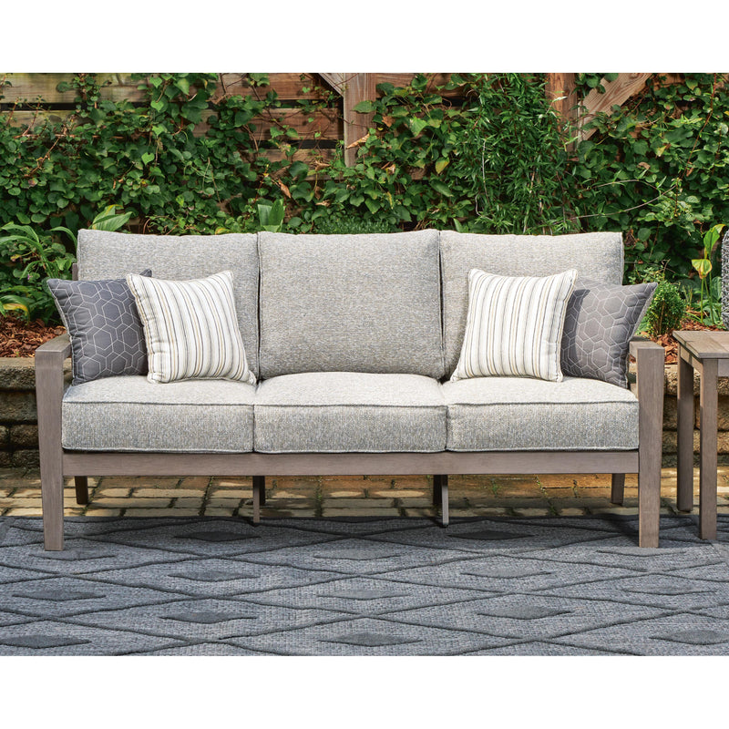 Poly Teak Taupe Outdoor 79" Sofa