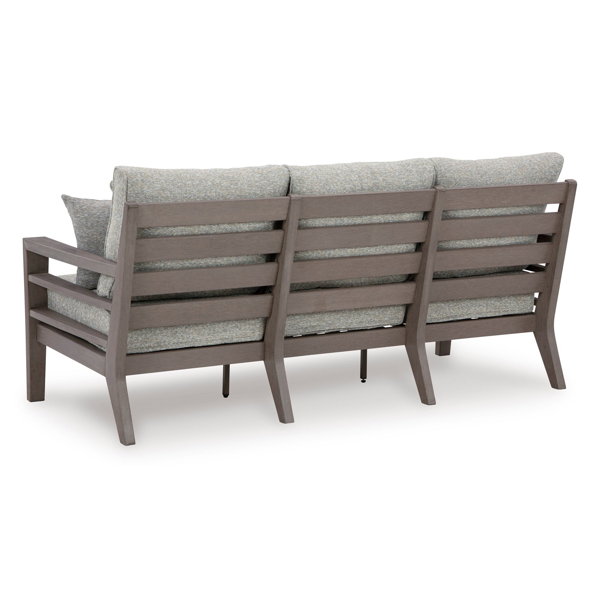 Poly Teak Taupe 6-Pc Outdoor Deep Seating (Sofa + 2 Swivel Club Chairs + Coffee Table + 2 End Table)
