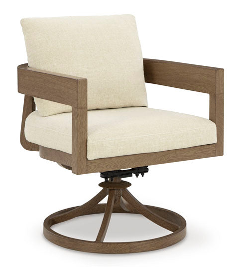 Modern Curve Outdoor Swivel Armchair