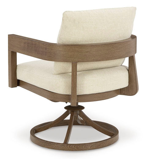 Modern Curve Outdoor Swivel Armchair