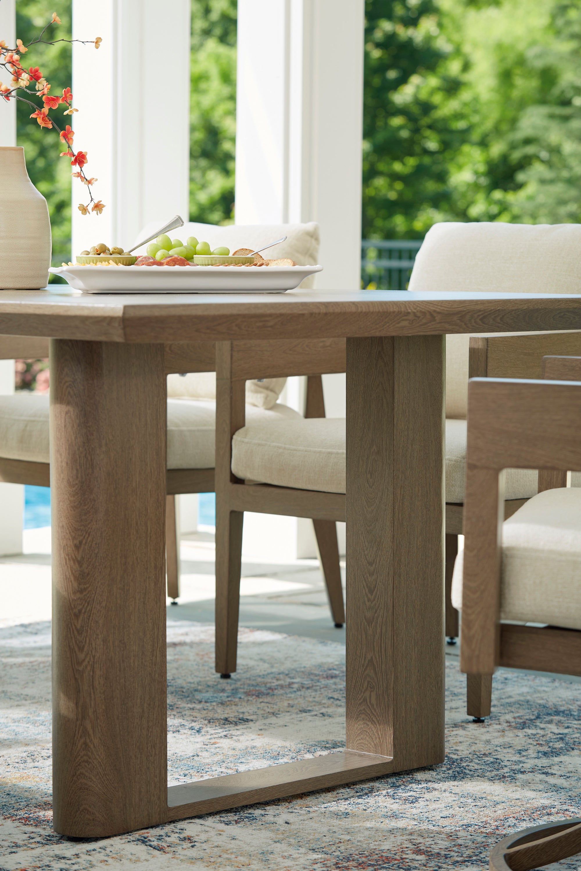 Modern Curve 84" Outdoor Dining Table