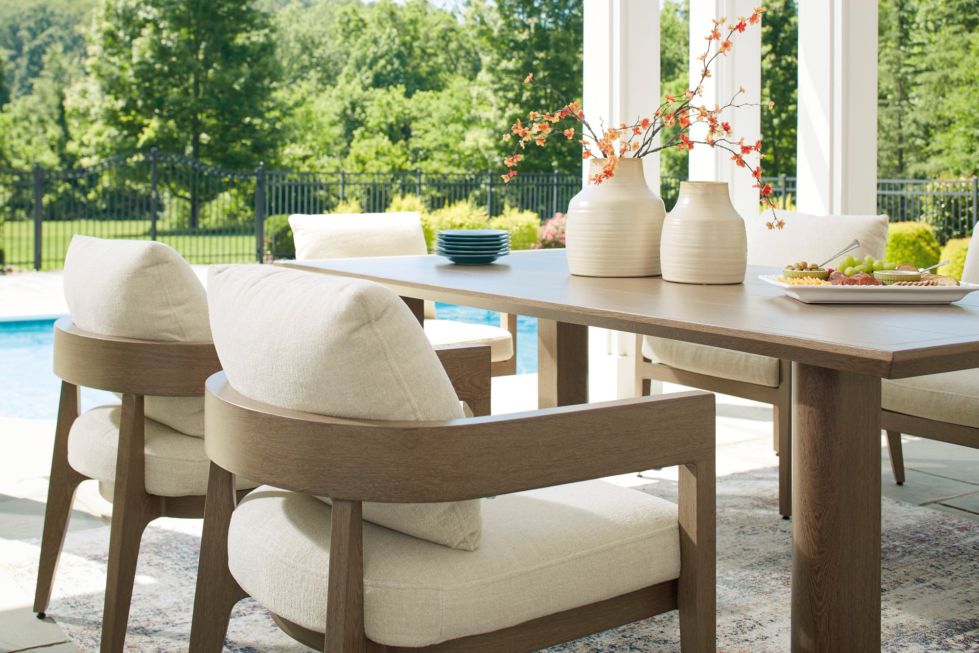 Modern Curve Outdoor Dining Armchair