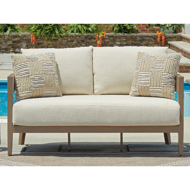 Modern Curve Outdoor 59" Loveseat