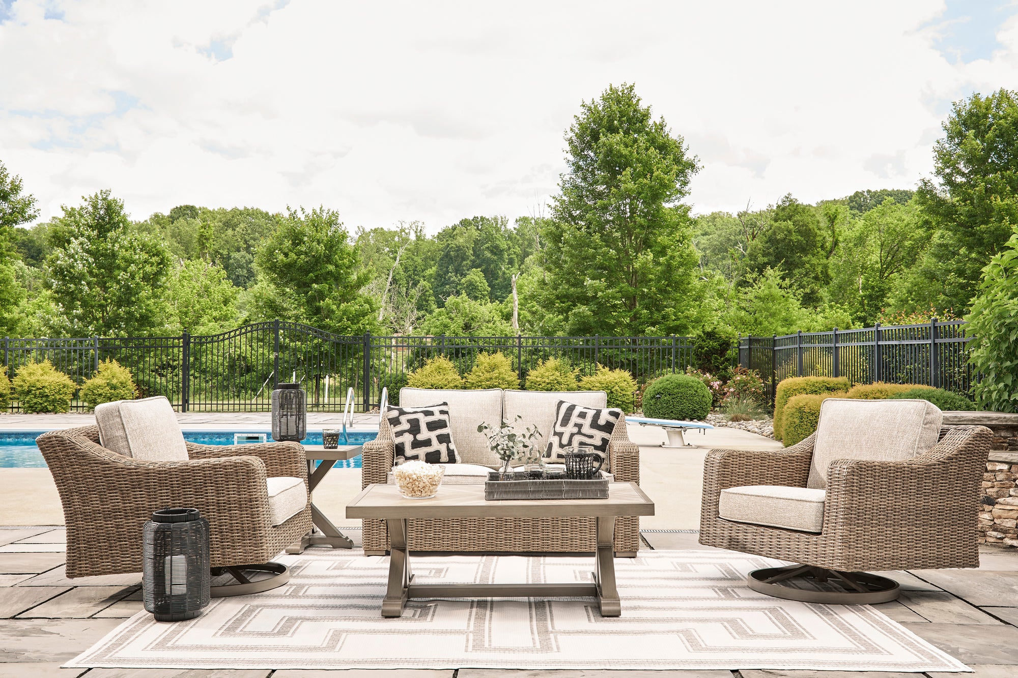Fire Island Mist Outdoor 59" Love Seat