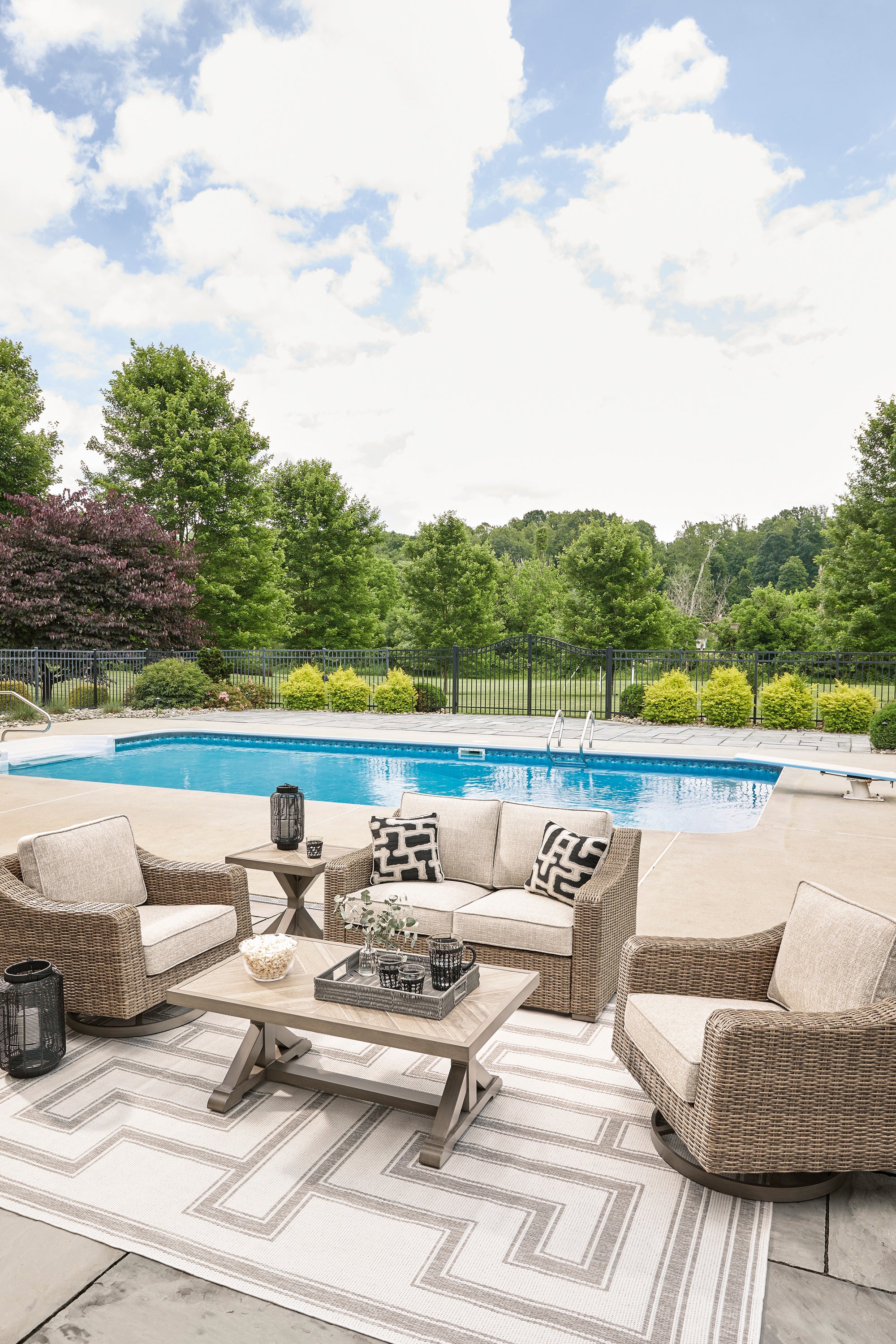 Fire Island Mist Outdoor 59" Love Seat