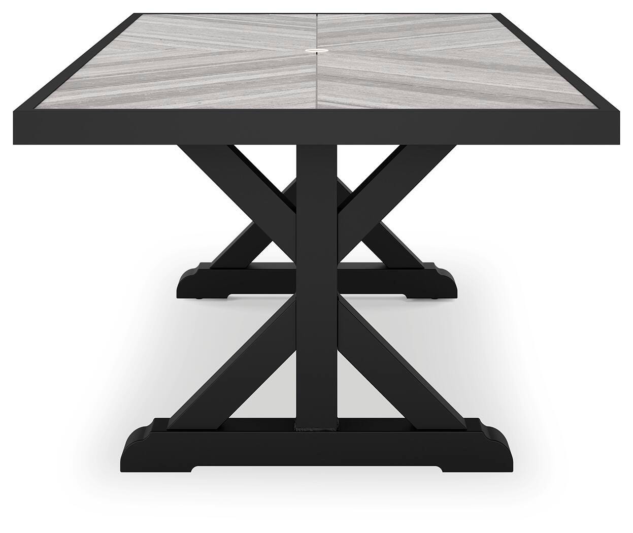 Fire Island Black Outdoor 84" Rect Dining Table