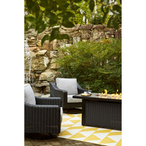 Fire Island Outdoor 58" Black Firepit Table - NEW — view 16